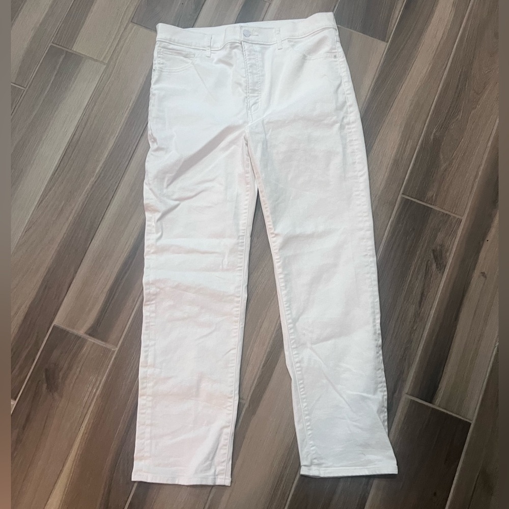 Express white straight leg jeans